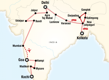 Kolkata to Kochi by Rail