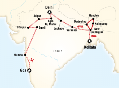 Kolkata to Goa by Rail