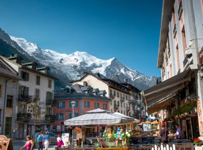 With the Mont Blanc massif as its extraordinary backdrop, the bustling resort town of Chamonix attracts hikers from all over the world.