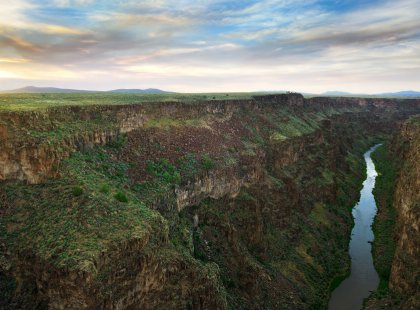 The dramatic Rio Grande Gorge is the backdrop for a morning of thrilling whitewater rafting on the “Racecourse” section of one of the nation’s first Wild and Scenic Rivers.