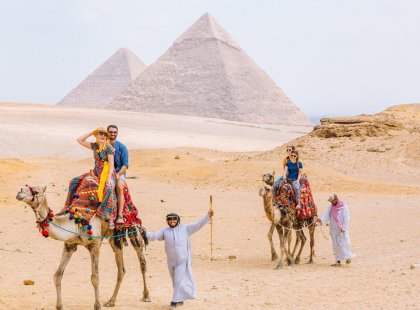 The pyramids of Egypt in Cairo