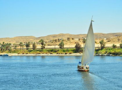 Jump aboard a felucca and cruise down the famous Nile in Egypt