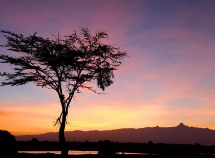 Watch the sunset over the Ol Peteja Conservancy in Kenya