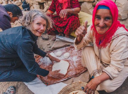 Try your hand at making bread in the traditional Berber way