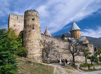 Explore the Ananuri castle complex in Georgia