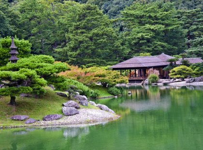 Ritsurin Garden in Takamatsu, Shikoku, Japan