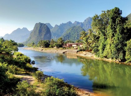 laos vang vieng song river