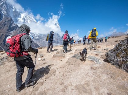Trekking towards Everest Base Camp with Intrepid Travel