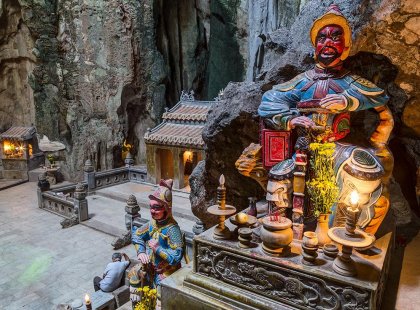 Shrines in the Marble Mountains, Danang on the way to Hoi An, Vietnam.