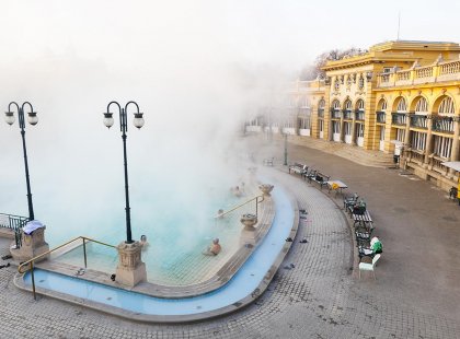 Public thermal baths in Budapest, Hungary