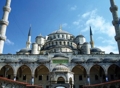 turkey istanbul blue mosque temple village city