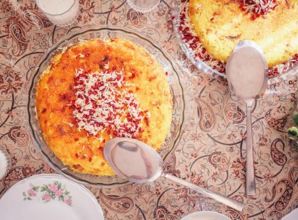 Tah-Chin dish on the Iran Real Food Adventure