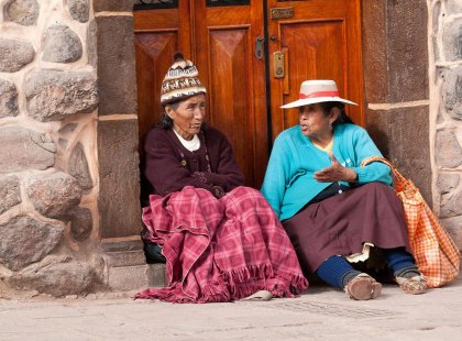 Some of the locals in Cuzco, Peru