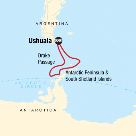 Antarctica Classic in Depth - Tour Map