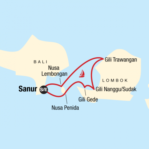 Sailing Indonesia – Bali & Lombok - Tour Map