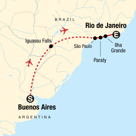 Iguassu & Beyond - Tour Map