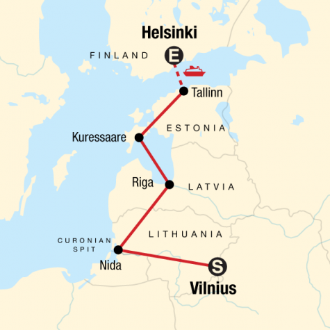 Baltic Adventure - Tour Map