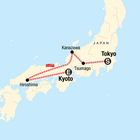 Iconic Japan - Tour Map