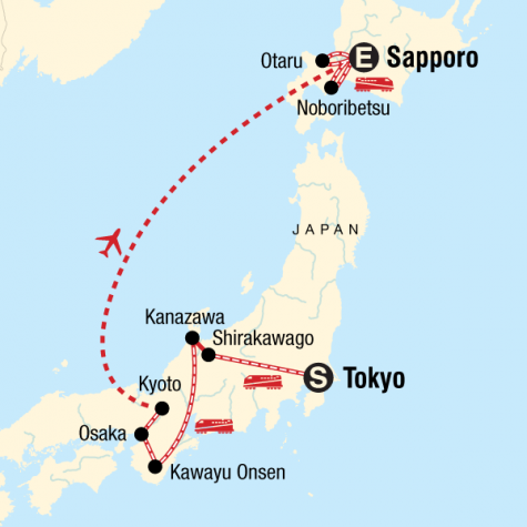 Sapporo Snow Festival & Japan Winter Highlights - Tour Map
