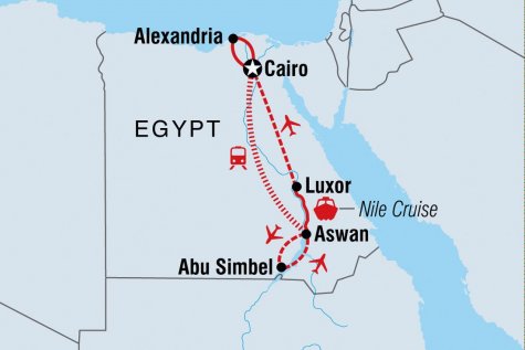 Egypt Experience - Tour Map