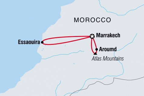 Morocco Family Holiday with Teenagers - Tour Map