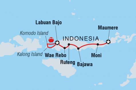 Komodo & Flores Adventure - Tour Map