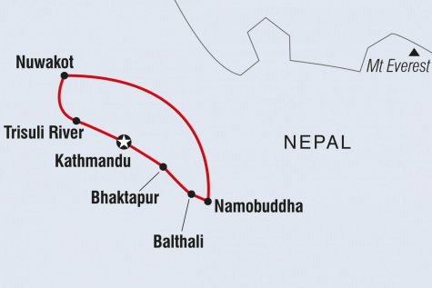Experience Nepal - Tour Map