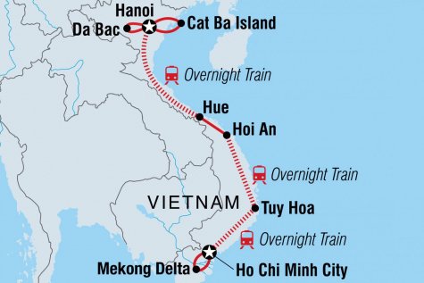 Vietnam Discovery - Tour Map