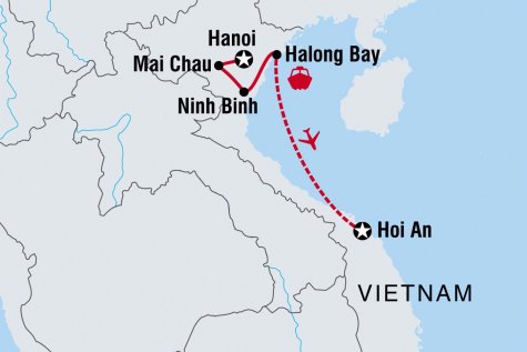 Vietnam Family Holiday with Teenagers - Tour Map