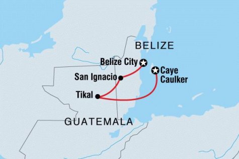 Land of Belize - Tour Map