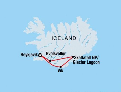 Summer Iceland Family Holiday with teenagers - Tour Map