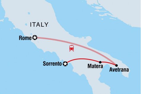 South Italy Real Food Adventure - Tour Map