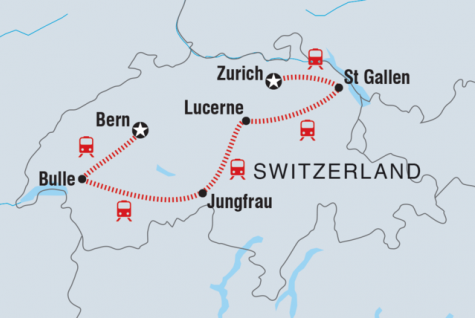 Best of Switzerland - Tour Map