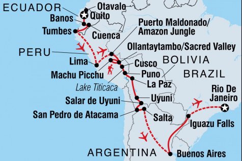 Epic South America - Tour Map