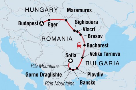 Eastern Europe Explorer - Tour Map