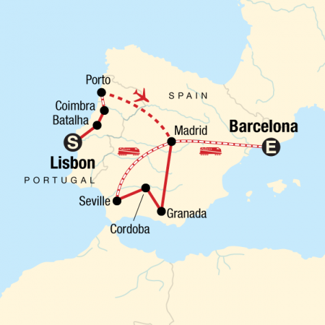Best of Spain & Portugal - Tour Map