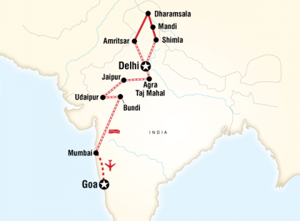 Northern India & Rajasthan to Goa by Rail