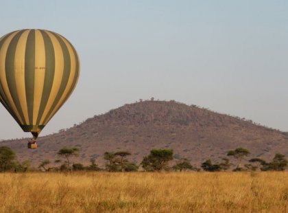 Soar over the canopy on an early morning balloon safari (optional) to see the varied topography and vastness of the Serengeti.