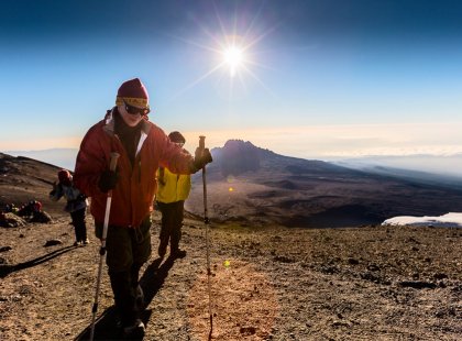 The tallest mountain in Africa is Kilimanjaro; it rises 19,340 feet above sea level.