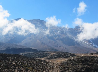 Rocky and massive, the path through Kilimanjaro’s Southern Circuit is filled with stunning vistas.