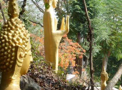 Buddhism is the main religion in Laos and Cambodia. Discover the specific meaning of a Buddha’s pose, posture and hand positions.