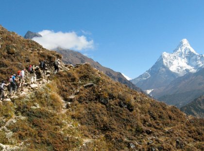 Travel the footpaths of the Solu Khumbu at elevations considered moderate by Nepal standards and enjoy breathtaking Himalayan views.