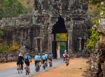 Enjoy 12 days of cycling through the heart of the Mekong, from Vietnam to Cambodia, ending at the famous temple ruins of Angkor Wat.