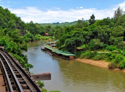 Explore the enchanting scenery of Kanchanaburi and paddle the famous River Kwai by kayak.