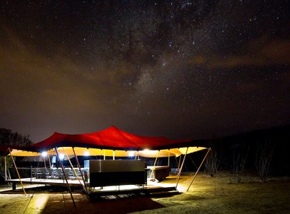 Enjoy four nights of deluxe eco-camping under star filled skies in Australia’s Northern Territory.