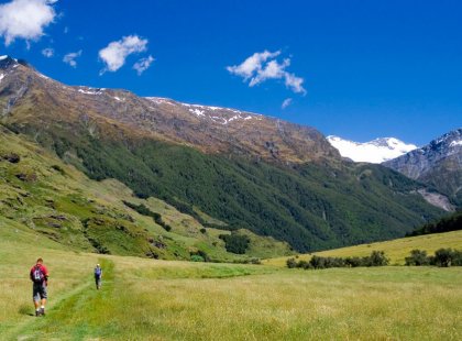 Explore the sprawling wilderness of Mount Aspiring National Park on foot.