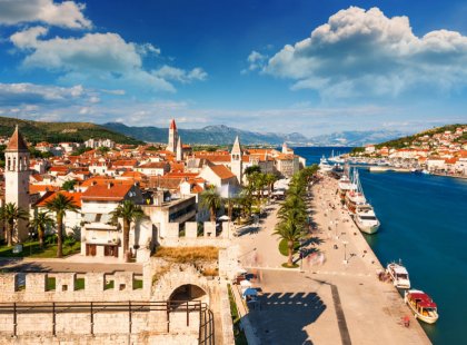Meander the maze-like streets of Trogir, set within medieval walls on the Adriatic coast.