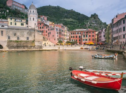 From tiny fishing ports teeming with colorful boats, our walking adventure spans some of the most glorious terrain in Italy.
