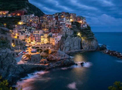 The Cinque Terre: It could be a painting by Picasso—five picturesque fishing villages perched on Mediterranean hillsides.