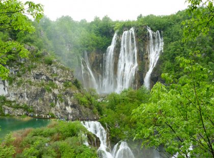 Hike around the emerald pools in Plitvice Lakes National Park.